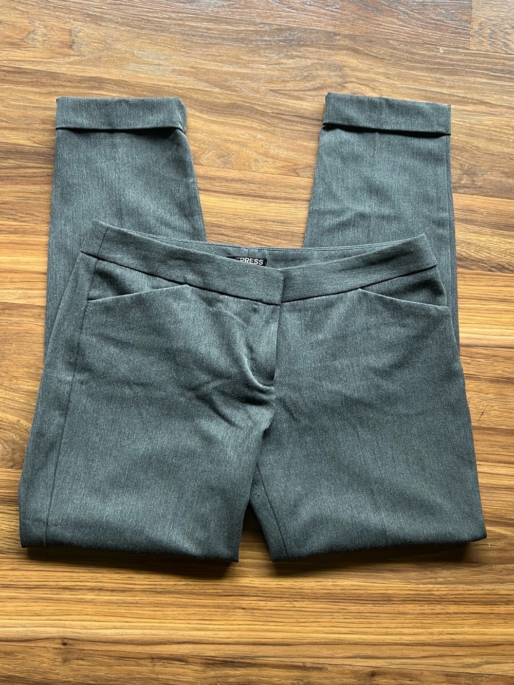 Express Women's Dark Gray Slim Dress Pants